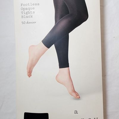 New A New Day Women's Tights Footless High Waisted Black Size S/M